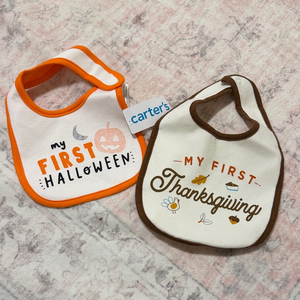 Halloween and Thanksgiving Bibs